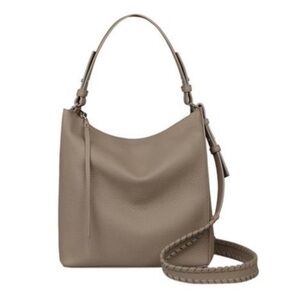 All Saints | Kita Pebbled Leather Crossbody Bag Mushroom color